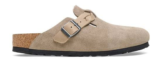 Birkenstock Boston Soft Footbed Suede Taupe